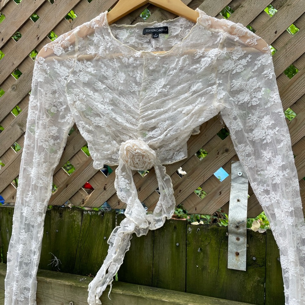 Cotton Candy LA Cream Lace Top